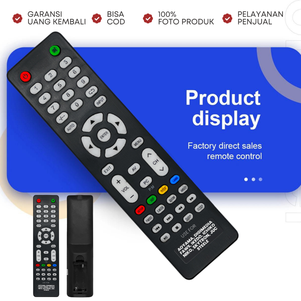 REMOTE REMOT TV COOCAA LCD LED  HITAM PENDEK 32 INCH