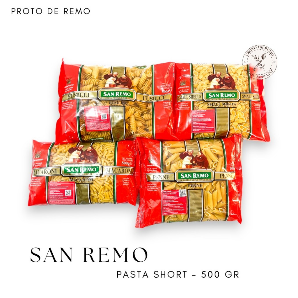 

San Remo Pasta Short Elbow | Macaroni | Penne | Fusilli | Small Shells 500gr