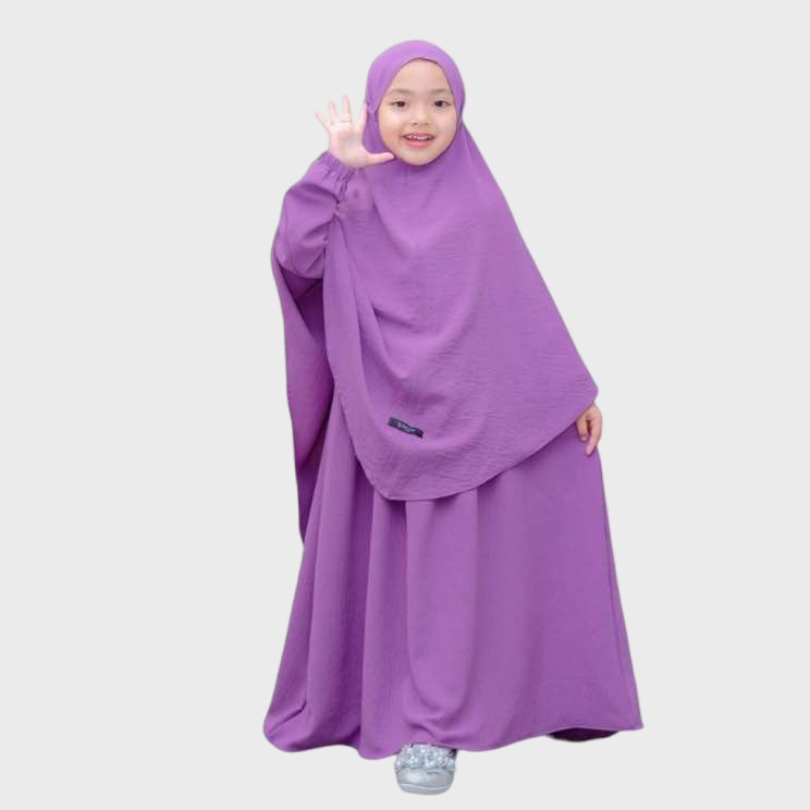 Salvina Kids Gamis Anak French Khimar Inara Set