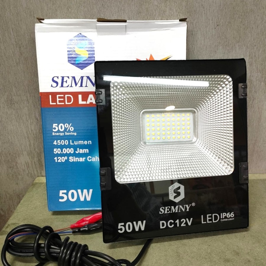 LAMPU SOROT LED DC 12 VOLT 30 WATT 50 WATT 100 WATT  / KAP LED SOROT DC 12 VOLT IP66 30W 50W 100W