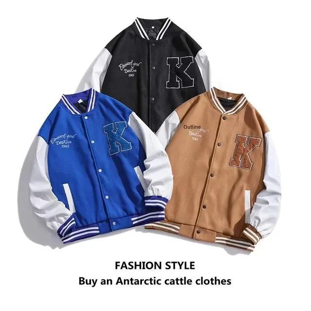 Jaket Anak Inisial Berkancing Jaket Varsity Baseball INISIAL K Jaket Anak Cewek Cowok Baju Anak Mode