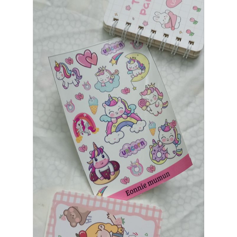 

Sticker motif lucu/stiker unicorn/sticker sheet