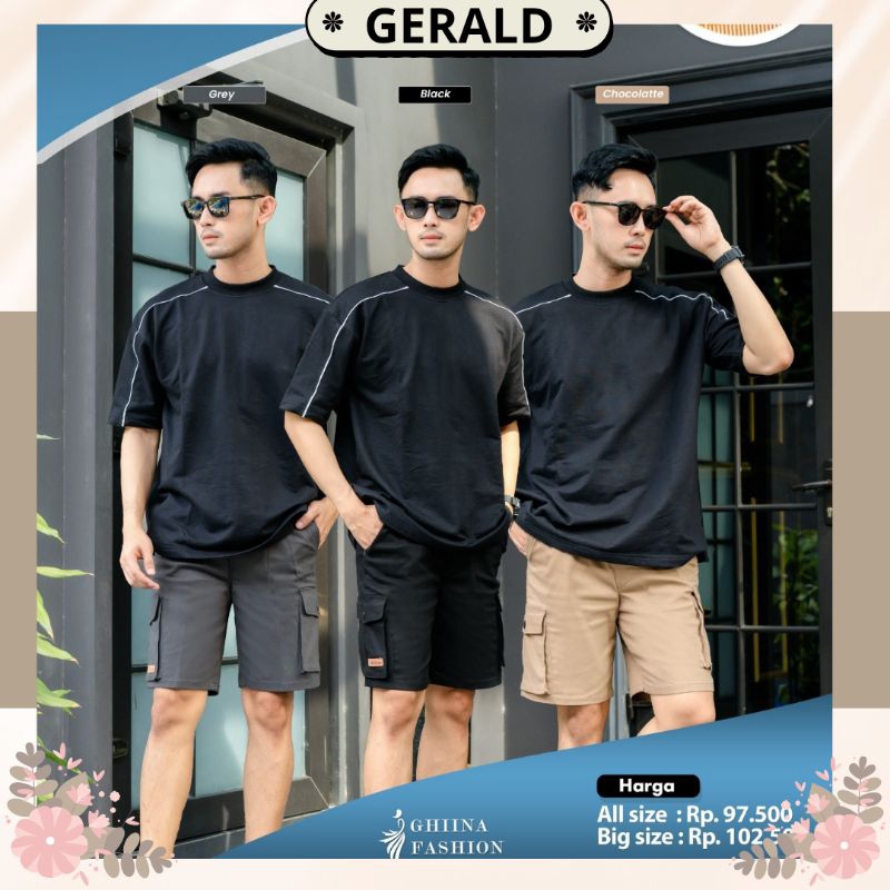 CELANA PRIA ✓ GERALD SHORT PANTS BY GHINA FASHION MATT TWILL STRETCH PREMIUM TERLARIS BISA COD ✔️