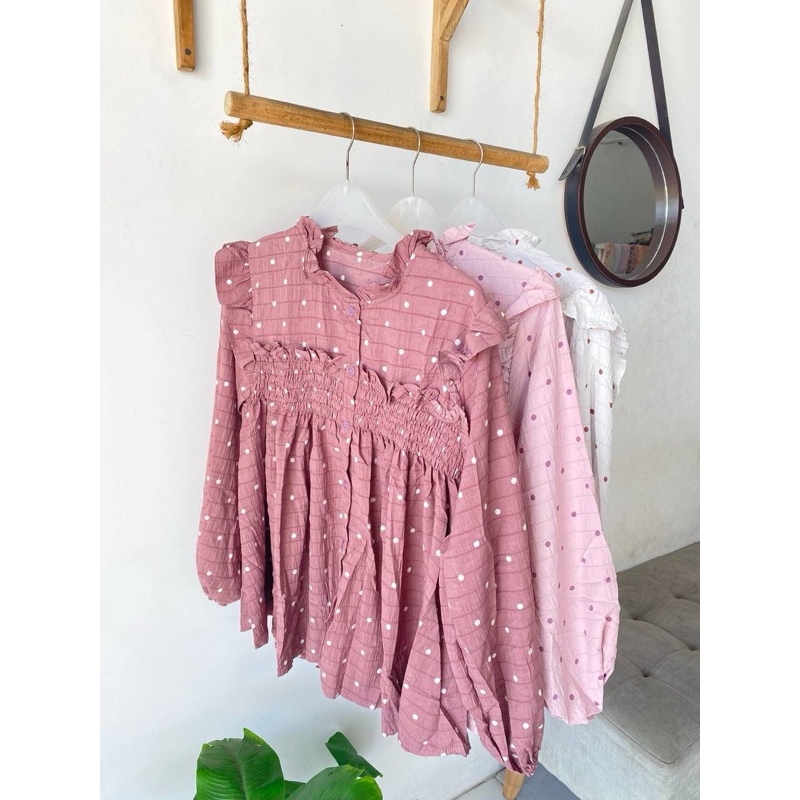 polka smoke blouse