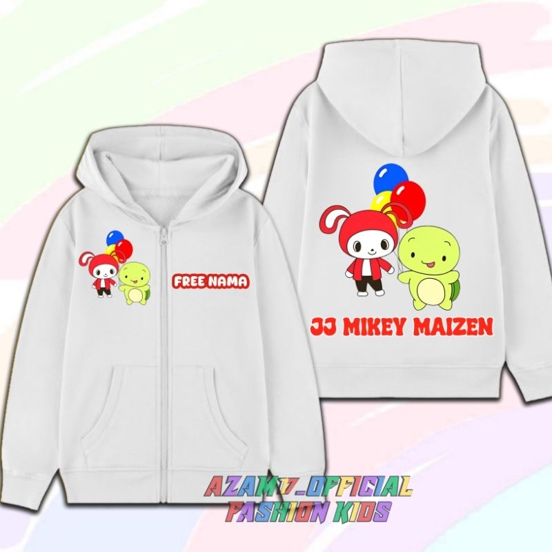 Jaket Zipper Anak Jj Mikey Maizen Free Nama / Jaket Resleting Anak Youtuber JJ Mikey Maizen