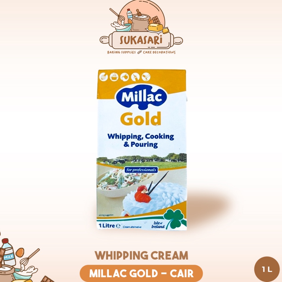 

Good Sukasari Whipping Cream Millac Gold Cair 1L Whipe Whipped Krim Kocok Masak 1 Liter