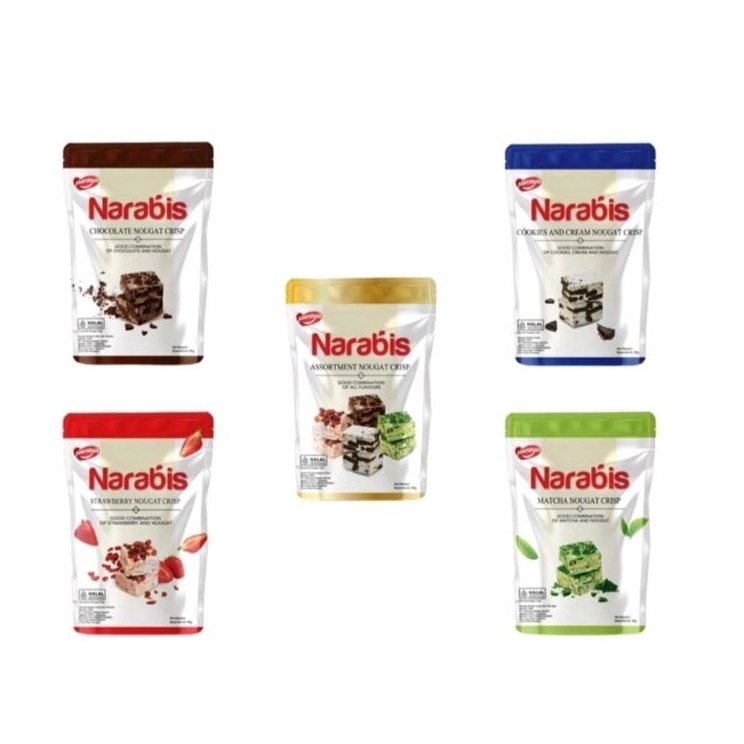 

Spesial NARAYA Narabis Nougat 9g Assorment Nougat crispy INTER