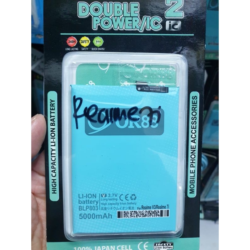 Baterai Oriens88 Double Power 2 IC REALME 7i/C17/BLP-803