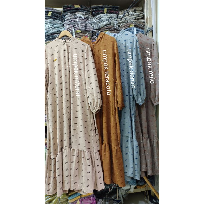 MIGAL CRINCLE SYMPONY PB 132 / TERBARU DRESS CRINCLE KEKINIAN / DRESS DAILY MODEL ABAYA UMPAK DAN BA