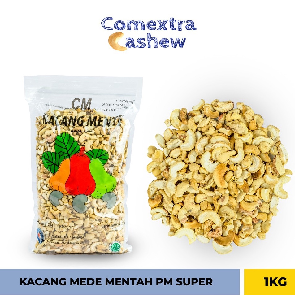 

Dear Kacang Mede Comextra Mentah Belah PM Super 1 Kg Sulawesi Cashew Kacang Mente Mete Comextra Majora