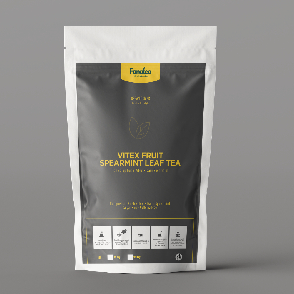 

Vitex Spearmint Tea - Vitex Fruit + Spearmint Leaf - Fanatea - Teh PCOS isi 20/30 bags