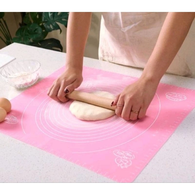 alas adonan kue kering silikon+gilingan adonan kayu