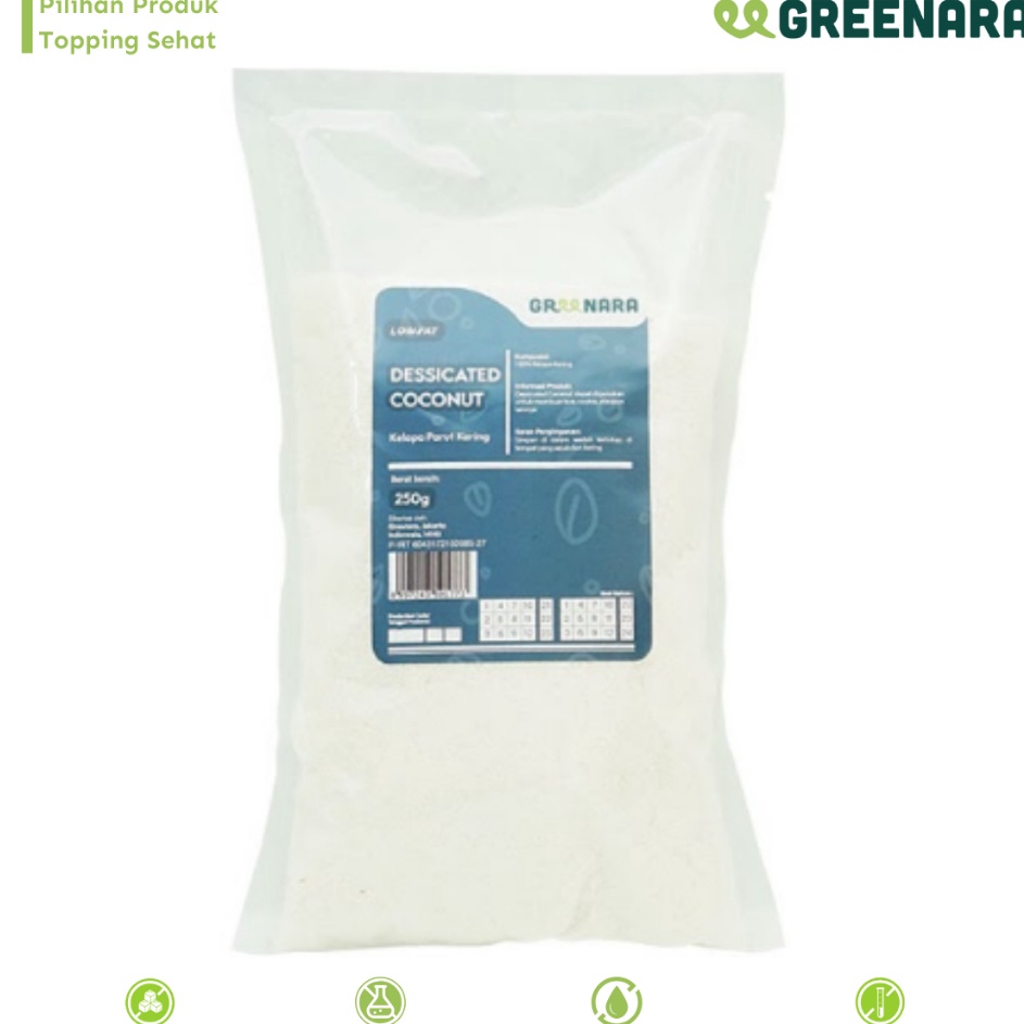 

Dapatkan Greenara Kelapa Parut Kering 25gr Dessicated Coconut