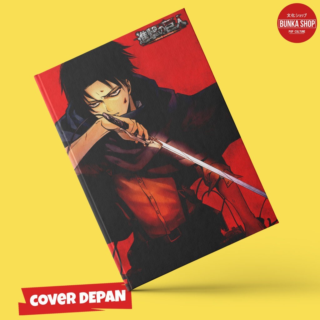 

Pocket Note Anime Shingeki no Kyojin Red Levi Hardcover A6 Buku Tulis Catatan Murah