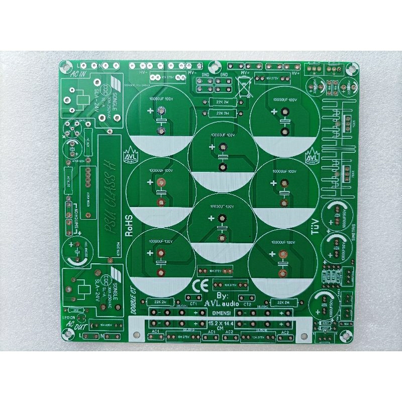PCB psu class H 8 elko dobel CT