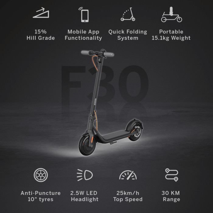 Skuter KickScooter Electric Listrik Dewasa 300W Ninebot F30 Plus