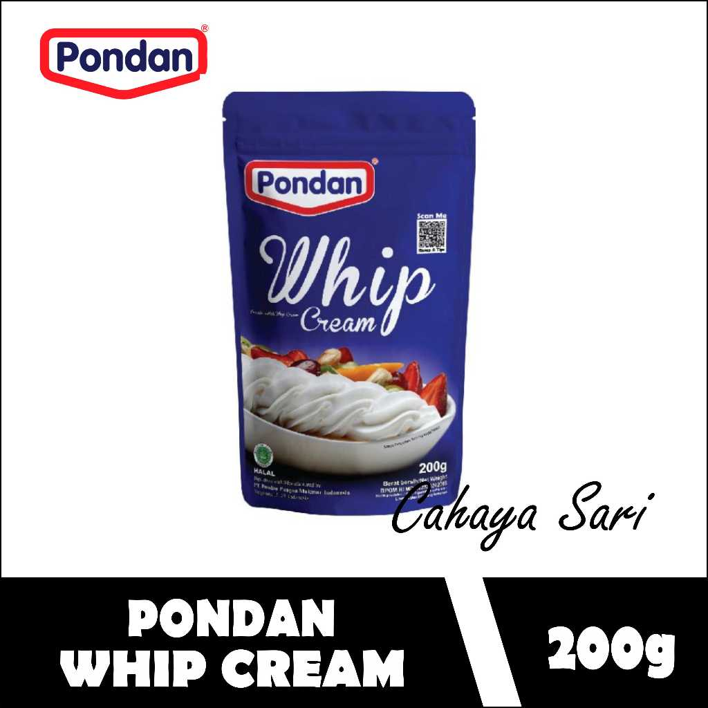 

Pondan Whip Cream Powder - Whipcream - Krim Kocok Bubuk 200gr