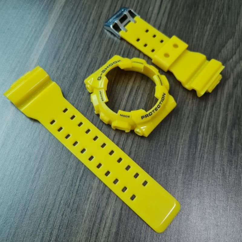 BNB BEZEL STRAP G-SHOCK GA-100 GA-110 GA-120 GD-120 YELLOW BLACK GLOSSY