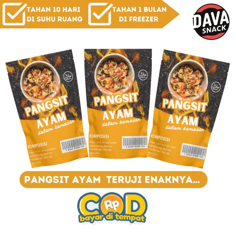 

Pangsit Ayam Pedas Nikmat Dava Snack