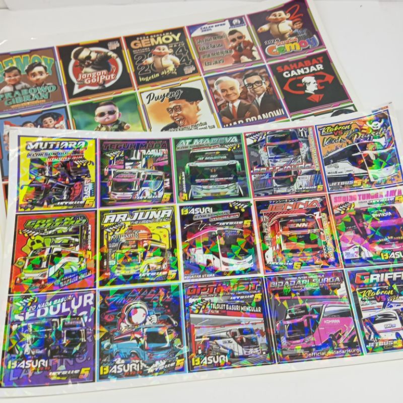 

2 Lembar Stiker Bis dan Stiker capres paket hemat 2 lembar