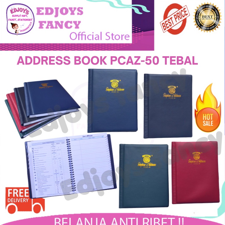 

Model Terjamin Edjoys Buku telepon dan alamat spiral Address book spiral Buku telepon abjad PCAZ 35