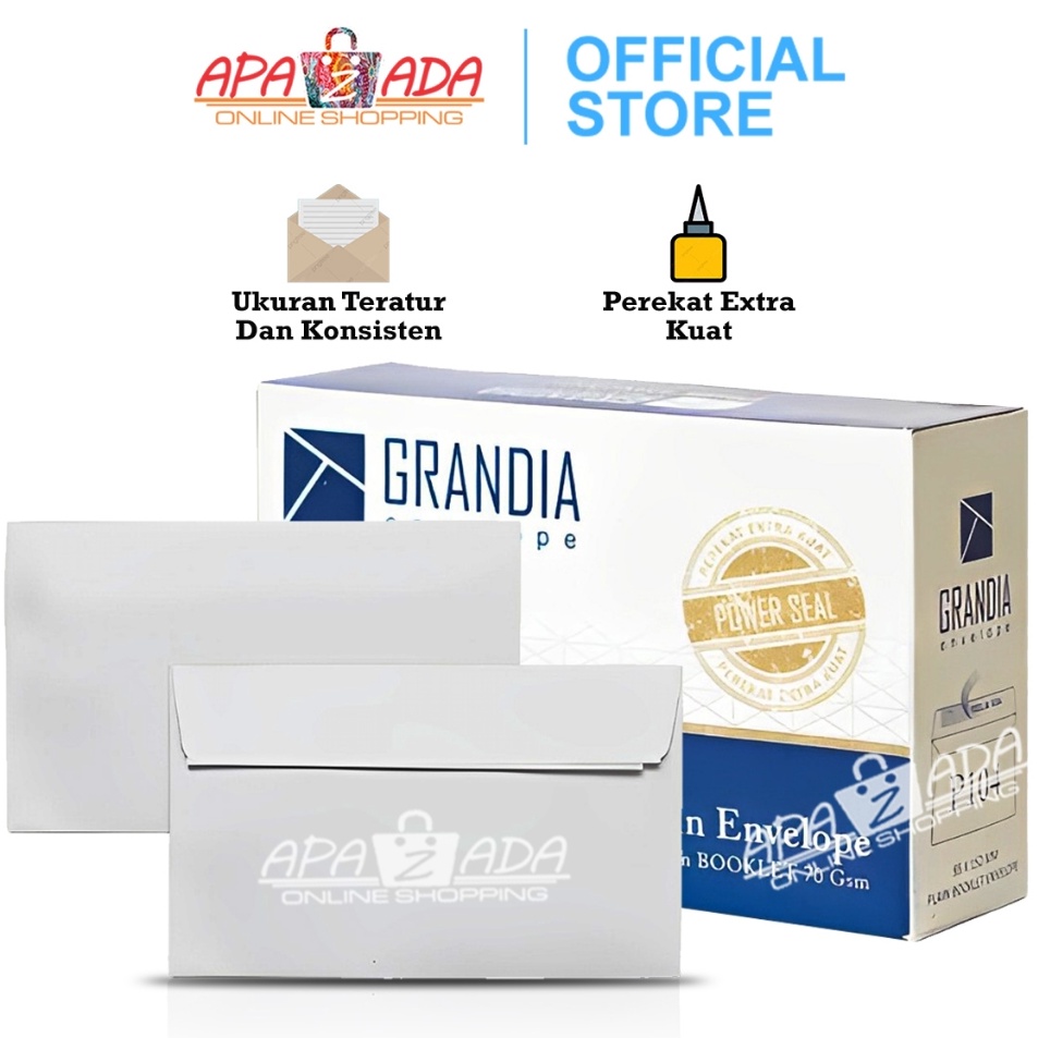 

Dijamin Asli Apazada Amplop Putih Polos Kecil 14 Panjang Envelope Grandia 95x152 mm Booklet 7 GSM Murah Berkualitas Bisa Cod