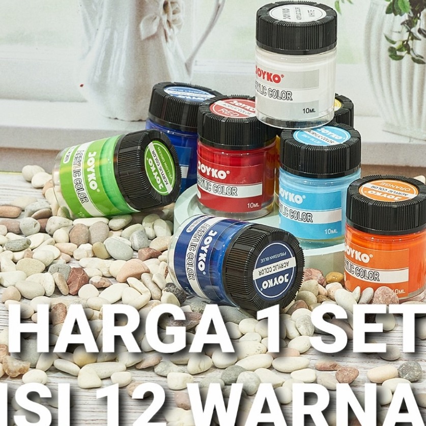 

Ready Irit JOYKO TITI ACRYLIC COLOUR SET CAT AKRILIK SET 12 WARNA JOYKO MURAH BERKUALITAS ACC1ML12
