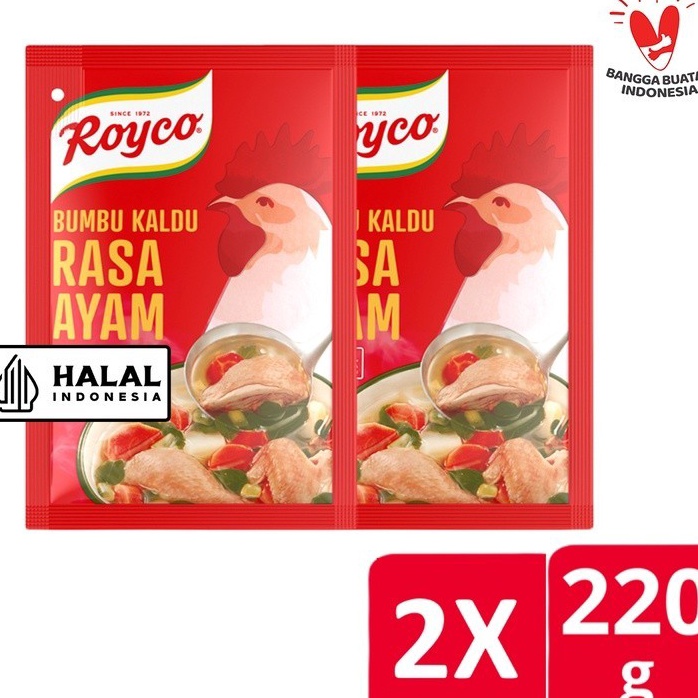 

Dapatkan Royco BUMBU KALDU Penyedap Makanan Penyedap Rasa AYAM Beryodium 22G x2