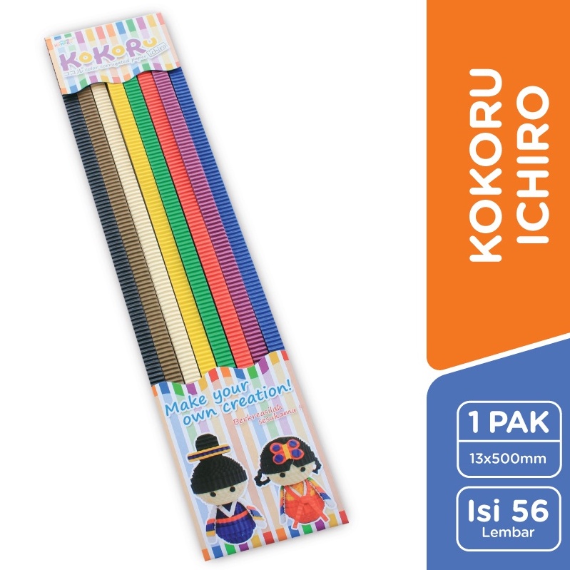

Paket Irit Kokoru Kertas Bergelombang Ichiro 13 x 5 cm KKR ICHIRO STR