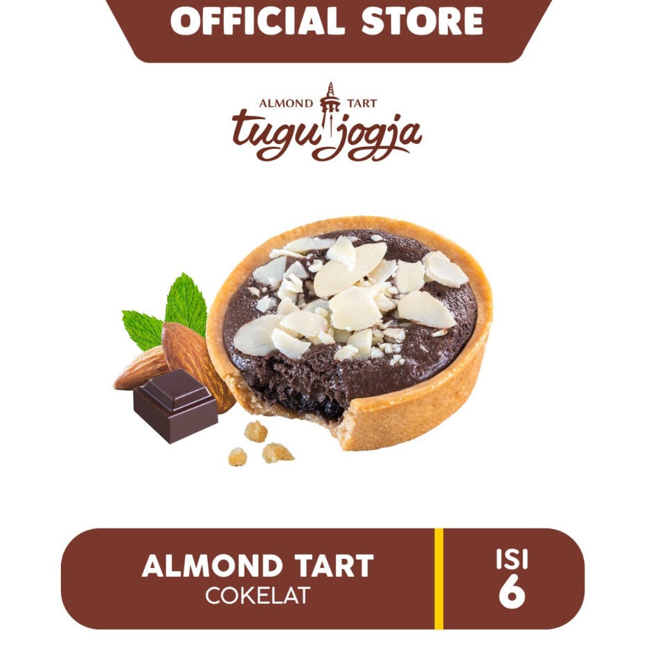 

Sabet Promo Almond Tart Tugu Jogja Cokelat 6pcs