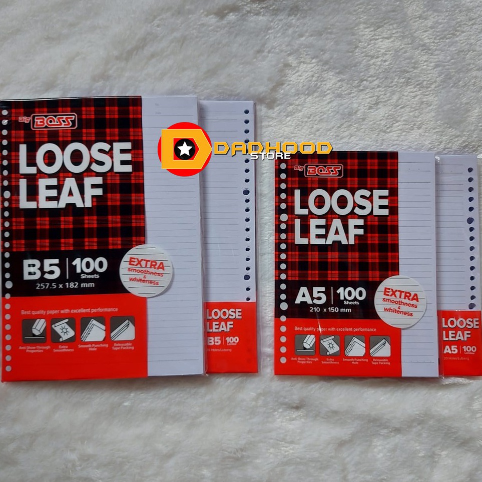 

Paket Kejutan KERTAS BINDER LOOSE LEAF GARIS 1 LEMBAR A5 DAN B5