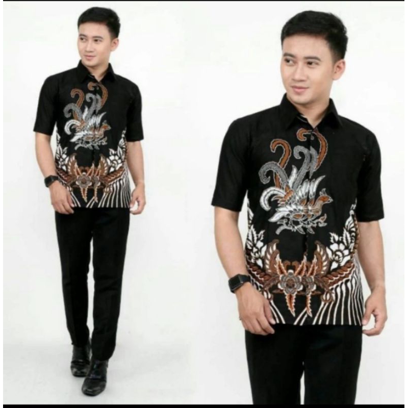 Atasan kemeja HM Batik pria murah meriah