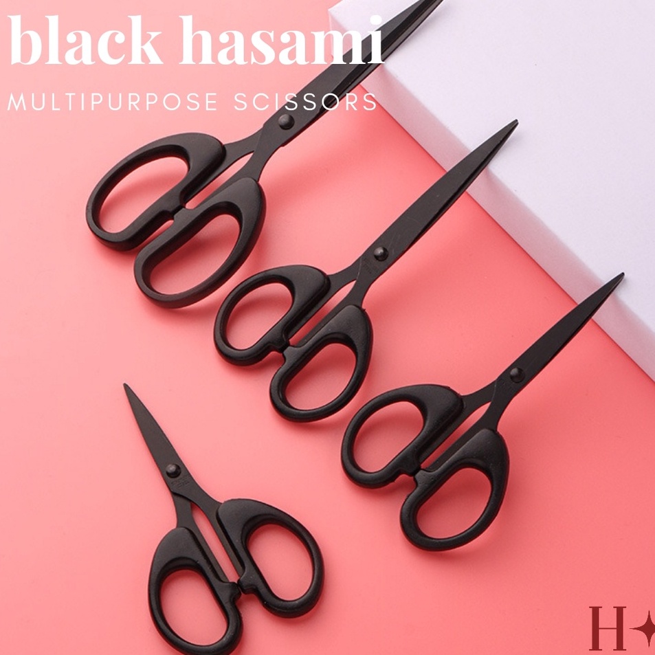 

Ready Terbatas H BlackHasami Gunting Warna Hitam Multifungsi Serbaguna Kertas Scrapbook Tajam