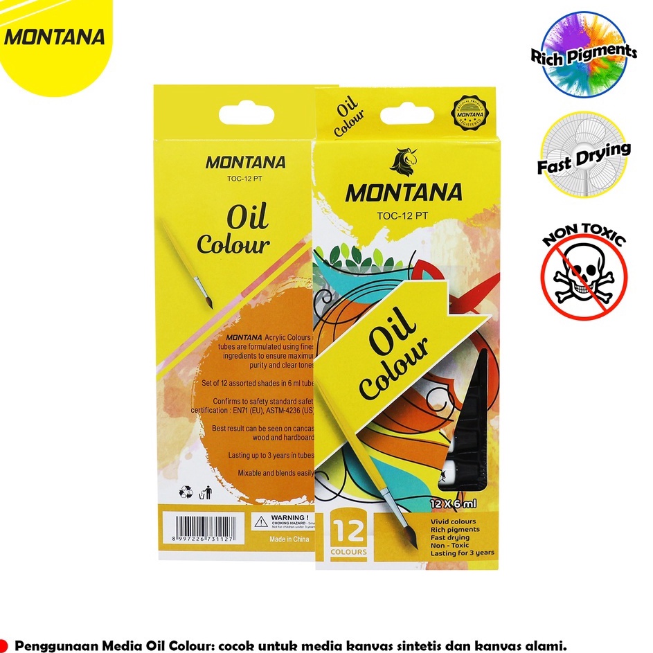 

Ready Diskon MurahMurahATK OilColor 12 Warna Cat Minyak Montana TOC12 PT OilColor Tube