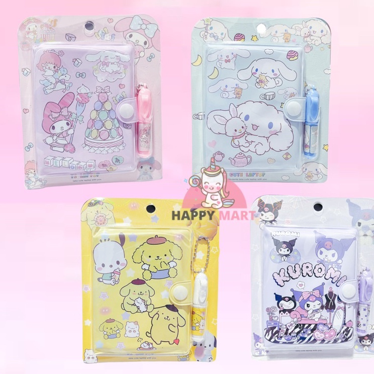

Produk Spesial mini note book Notes unicorn pen kuromi cinnamoroll pikachu stella lou