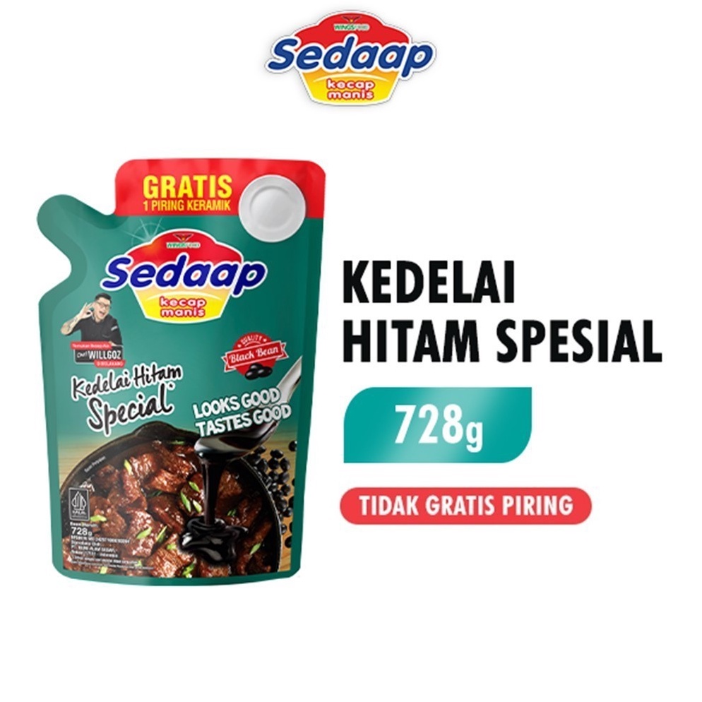 

Dipesan ya Sedaap Kecap Manis Kedelai Hitam Spesial Pouch 728 g52ml