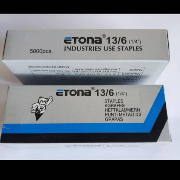 

Ready Promo staples tembakStaples Etona 136 mmuntuk staples tembak gun tacker