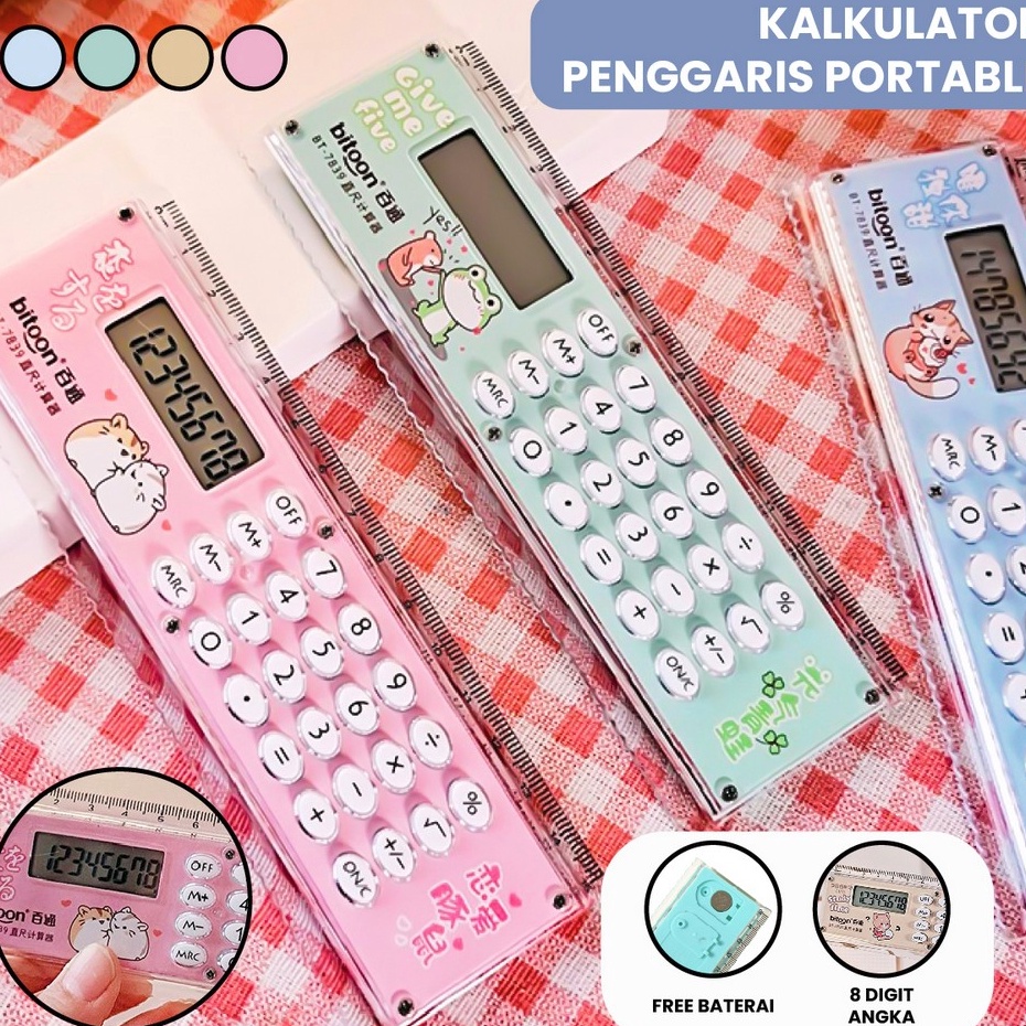 

Murah Terheboh Kalkulator Penggaris Karakter 2IN1 Mini Portable Multifungsi Kalkulator 8 Digit Penggaris 15cm Perlengkapan Sekolah Anak Praktis Ruler Set Calculator Import Stockami A65