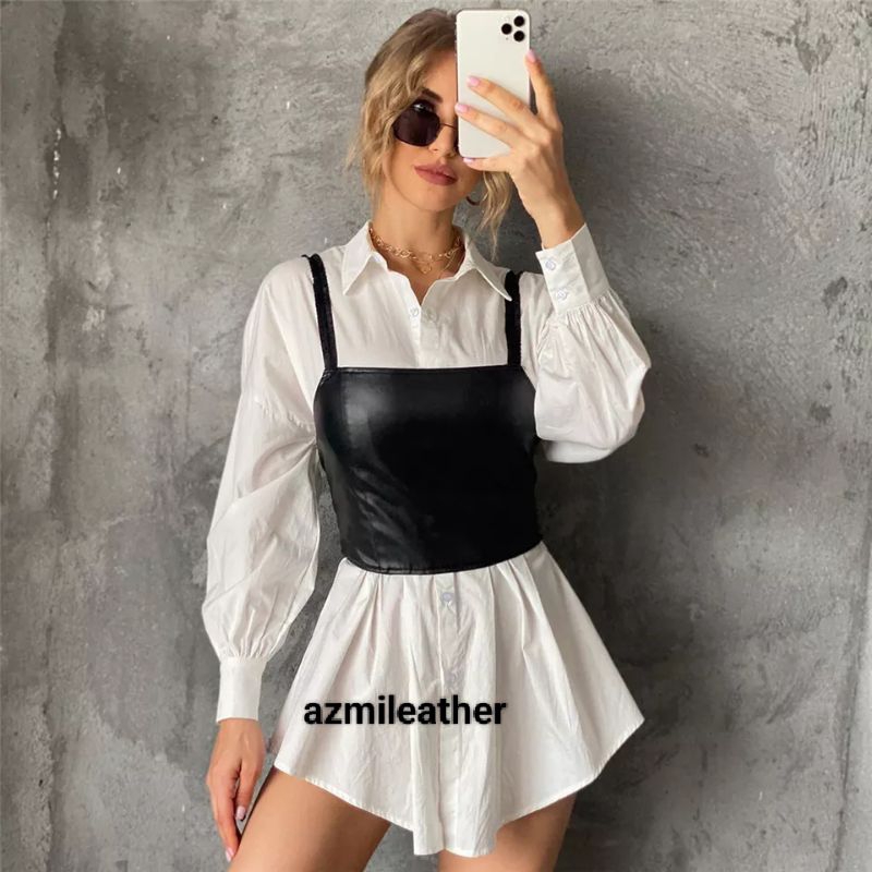 Rompi kulit / rompi kulit wanita / vest Leather