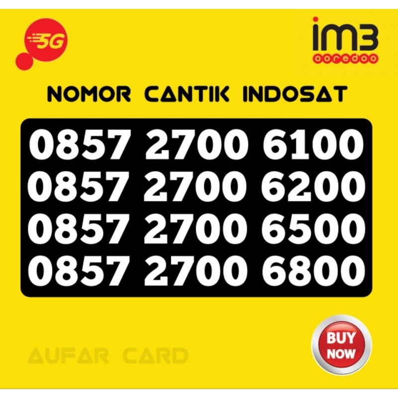 Indosat Cantik Murah triple 777 tripel 555 kwartet 555 Nomor Cantik Indosat Im3