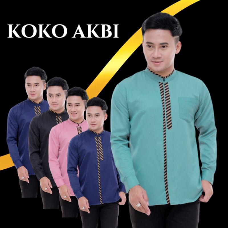 Baju Koko Pakaian Atasan Fashion Muslim Pria Laki Laki Dewasa remaja Lengan Panjang Azzahir Premium 