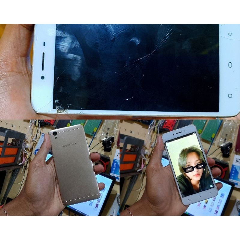 Oppo a37 minus retak sentuh normal boskuh