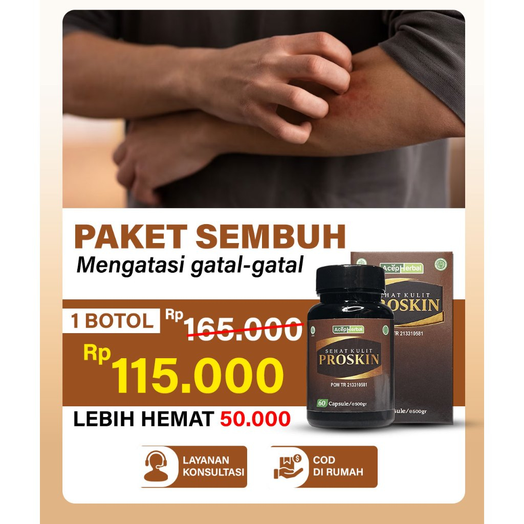 Herbal PROSKIN Obat Budug Seluruh tubuh Badan Gatal