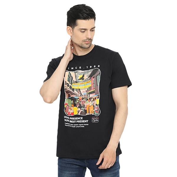 [HOT]DAMN! I LOVE INDONESIA X INDOMARET TRADITIONAL MARKET BLACK TEES Kaos Lengan Pendek Hitam t-shi