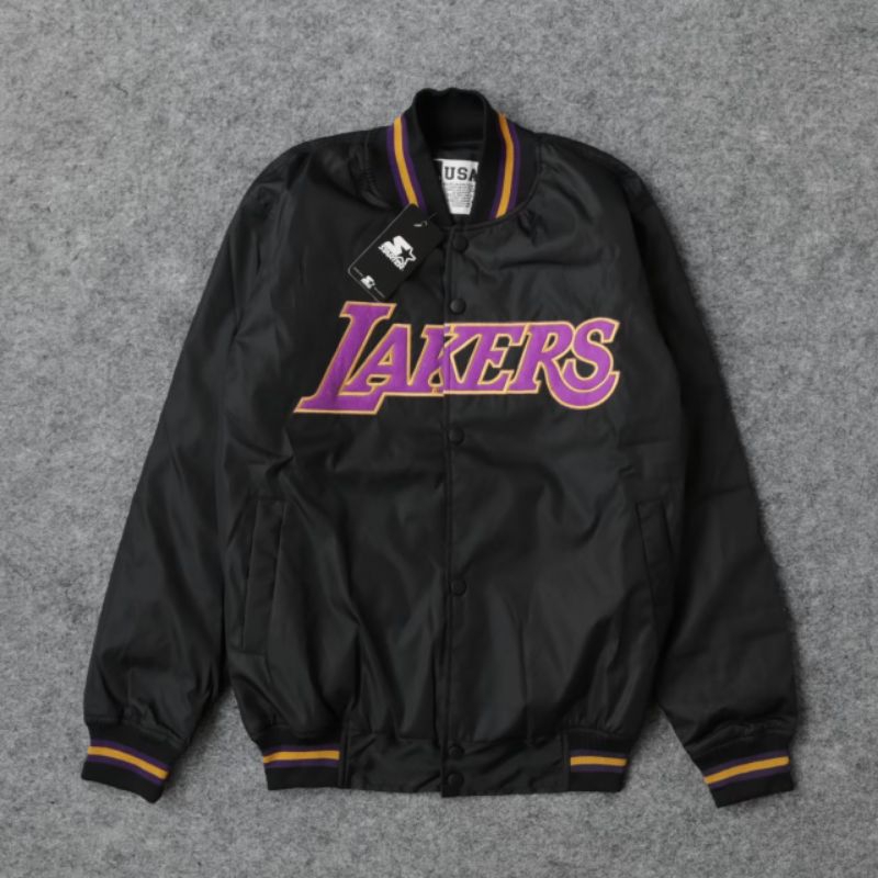 VARSITY JACKET NBA BASKET LAKERS FULL BORDIR MIRROR