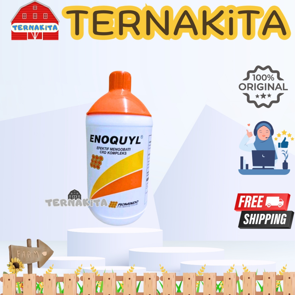 ENOQUYL 1 L 1 Liter Obat CRD Kompleks Ayam Burung Puyuh Broiler Layer Enoquil