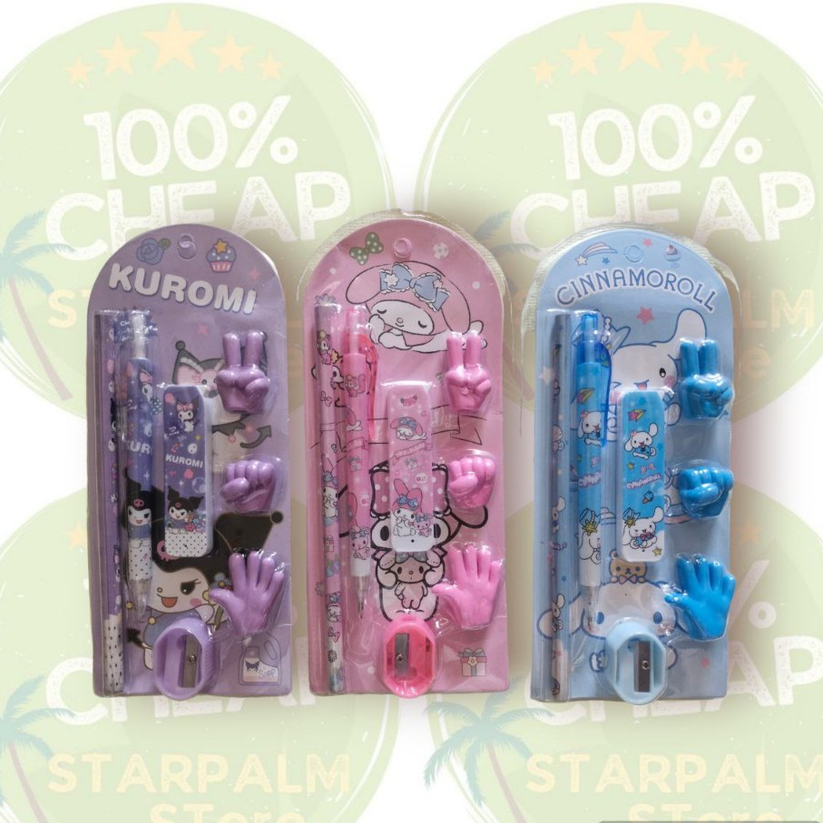 

SET atk anak sanrio pencil mekanik 6in1 / alat tulis sekolah