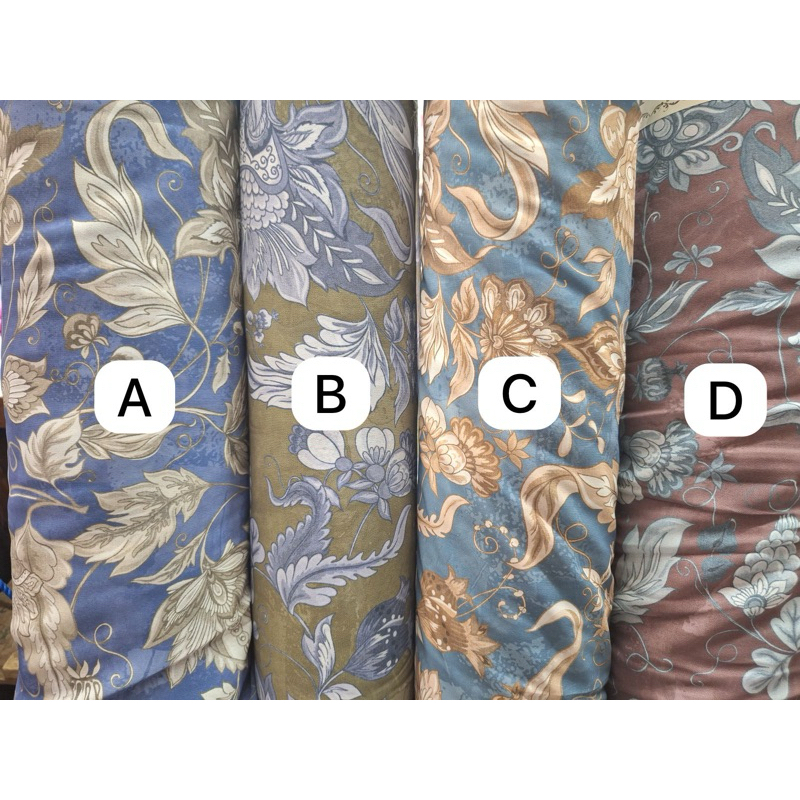 kain sifon chiffon cerutty babydoll prints motif batik bunga