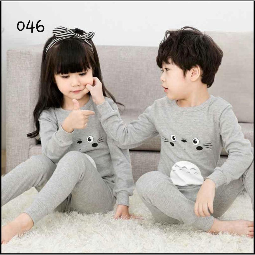 Piama Anak Untuk 1-10 Tahun Bahan Kaos/ Perempuan/ Laki Laki/Setelan Perempuan/Setelan Lai Laki/