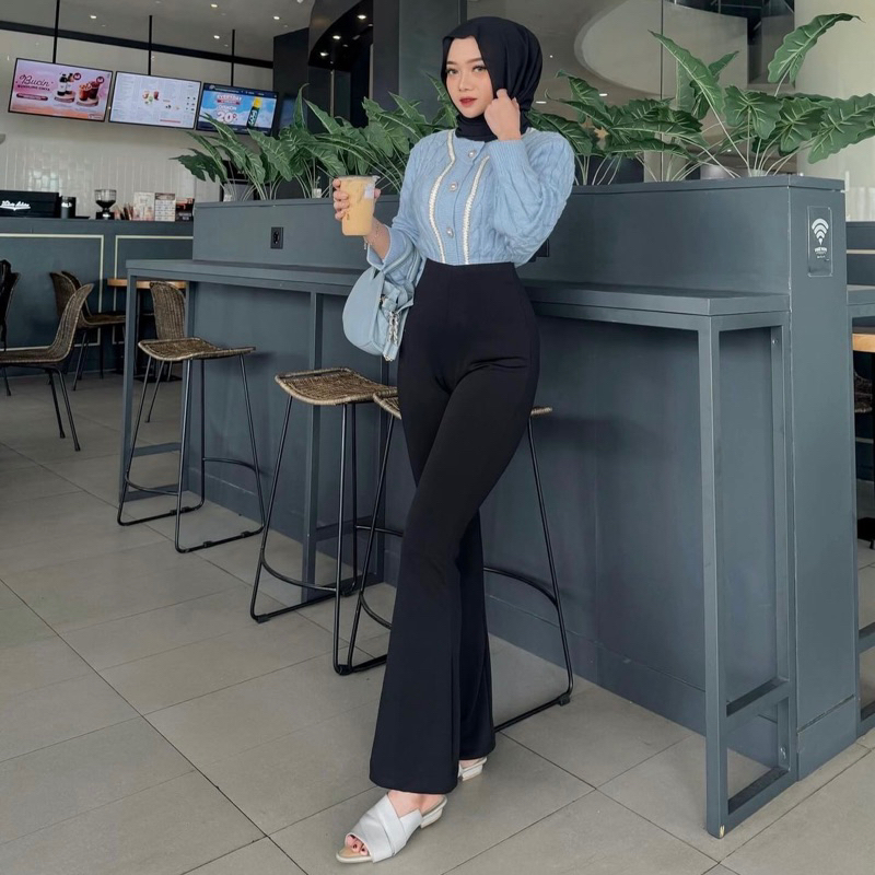 Flare Pants - Highwaist Flare Pants - Highwaist Kulot Cutbray Wanita